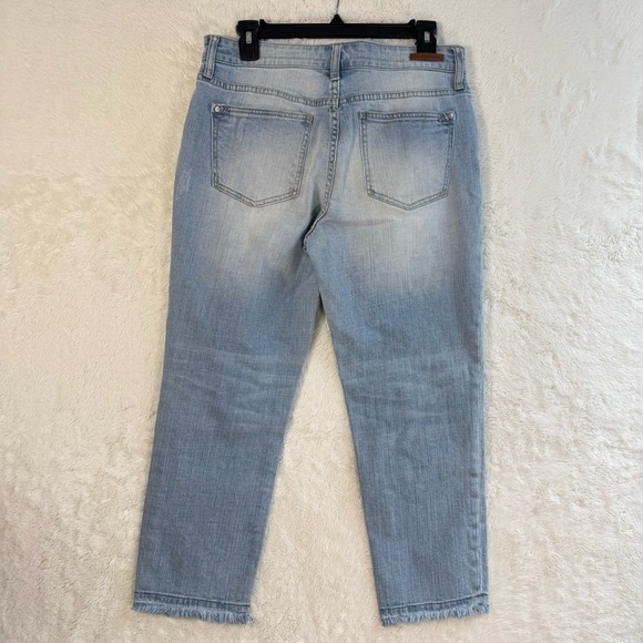 Pilcro & The Letterpress Hyphen Jeans Women's 28 Boyfriend Cropped Patchwork - Picture 7 of 9